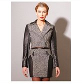 Thumbnail for your product : KahriAnne Kahri by Kerr I Think I'm Paranoid Wool Tweed Moto Jacket