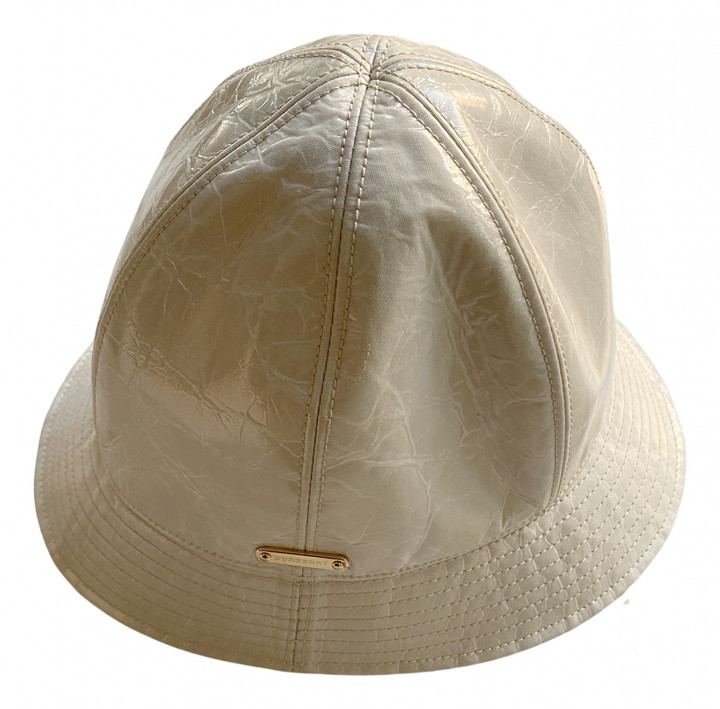 Beige leather hat Clearance