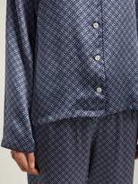 Thumbnail for your product : Derek Rose Brindisi 37 Silk Pyjamas - Womens - Blue Multi