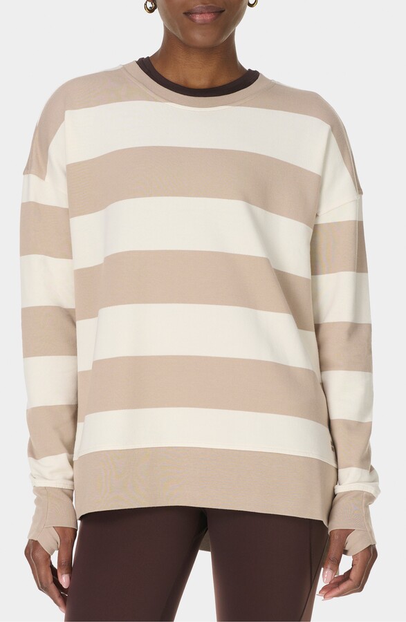 Sweaty Betty After Class Stripe Longline Sweatshirt