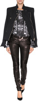Thumbnail for your product : Balmain Leather Biker Pants in Black