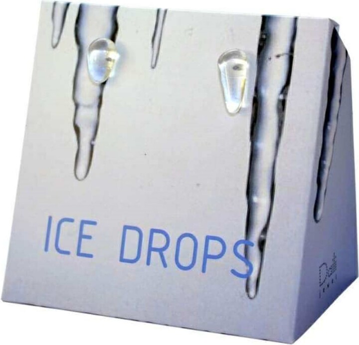 Laura Daili Neutrals Ice Drops - Tiny Clear Glass Earrings