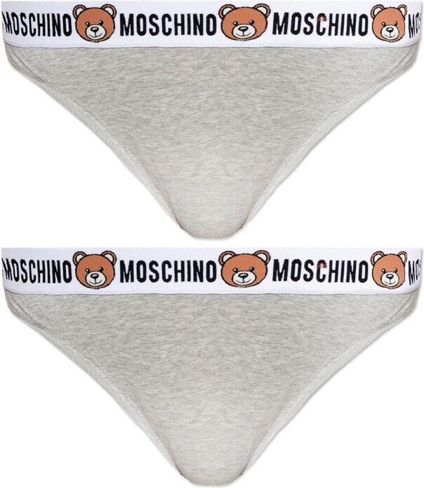 Moschino Logo Waistband Stretched Briefs ShopStyle Panties