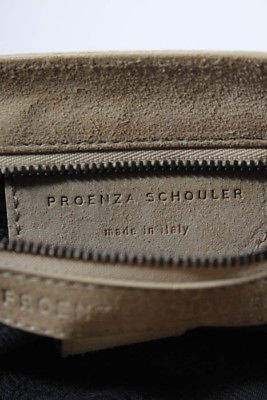 Proenza Schouler Tan Brown Suede Gold Tone Adjustable Crossbody Strap Handbag