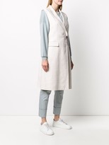 Thumbnail for your product : Brunello Cucinelli Striped Sleeveless Coat