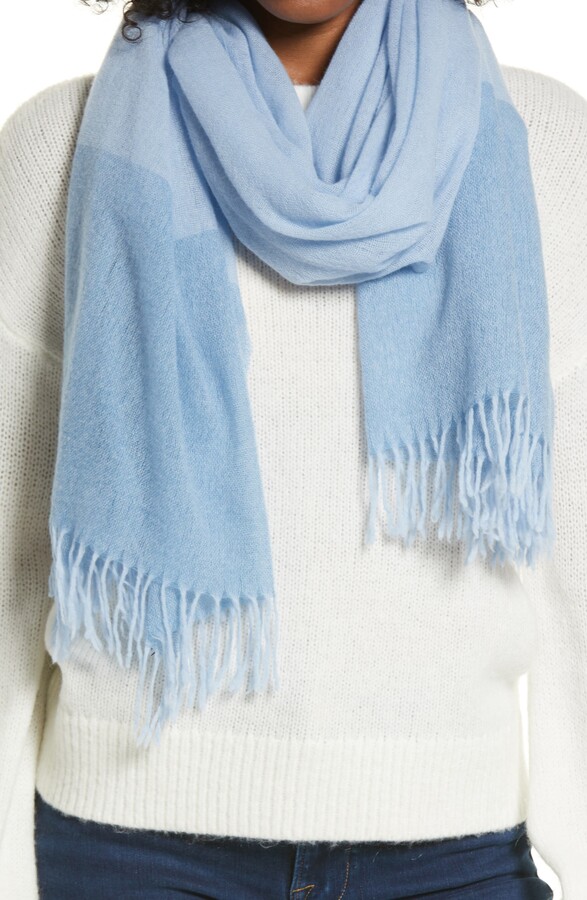 blue cashmere wrap