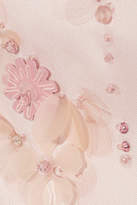 Thumbnail for your product : Prada Cropped Appliqued Silk-gazar Top - Blush