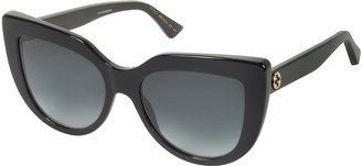 Gucci GG0164S 001 Black Optyl Cat-Eye Women's Sunglasses