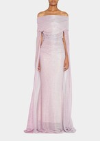 Thumbnail for your product : Talbot Runhof Metallic Off-the-Shoulder Trumpet Evening Gown