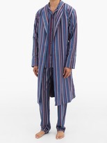 Thumbnail for your product : Hanro Striped Cotton-blend Pyjamas - Blue Multi