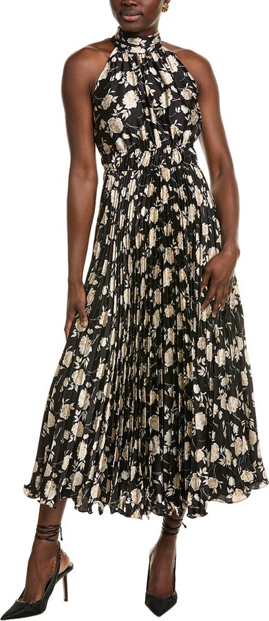 Taylor Hammered Satin Midi Dress