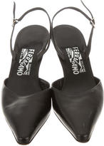 Thumbnail for your product : Ferragamo Leather Slingback Sandals