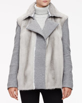 Thumbnail for your product : Wes Gordon Mink Fur Pleated Peacoat