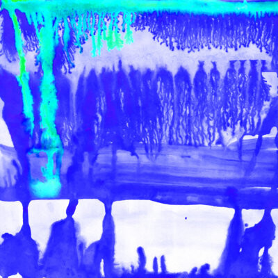 Wrought Studio Zella Amy Sia Dip Dye Ultramarine - Wrapped Canvas Print