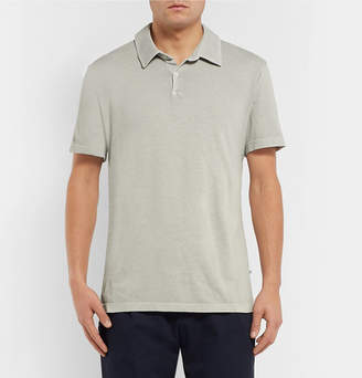 James Perse Supima Cotton-Jersey Polo Shirt - Men - Gray green