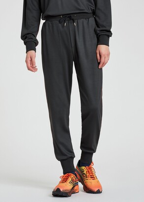 Paul Smith Men's Dark Grey 'Artist Stripe' Wool Sweatpants