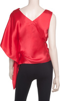 Thumbnail for your product : Max Studio Silk Charmeuse Draped Blouse