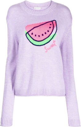 Mira Mikati Watermelon Intarsia-Knit Jumper