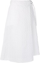 Thumbnail for your product : Jil Sander Navy Textured Draped Skirt