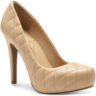 jessica simpson beige pumps