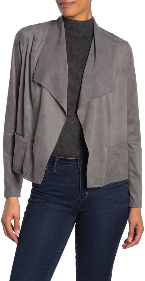 max jeans long drape front jacket