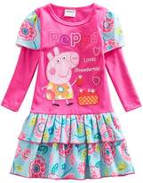 Thumbnail for your product : Peppa Pig LEMONBABY Spring Fall Girl's long sleeve cotton casual brithday dress (6Y, )
