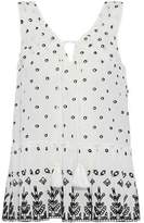 Thumbnail for your product : Derek Lam 10 Crosby Embroidered Eyelet-Embellished Cotton-Gauze Top