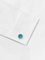 Thumbnail for your product : ALICE MADE THIS - Bayley Marble-Effect Gold-Tone Cufflinks - Men - Blue