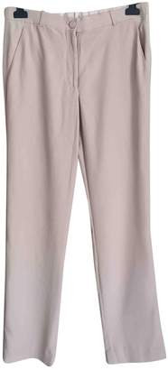 The Row Pink Silk Trousers for Women