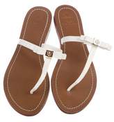 Thumbnail for your product : Tory Burch Leather Logo T-Strap Sandals
