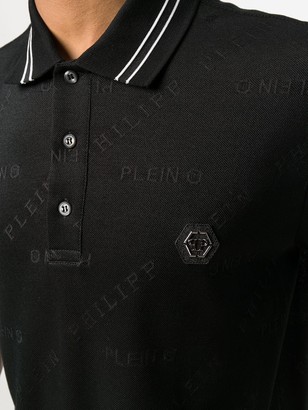 Philipp Plein Logo Skull Polo Shirt
