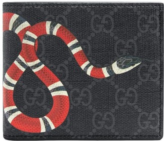 Gucci - GG Snake Print card holder, Men, Black