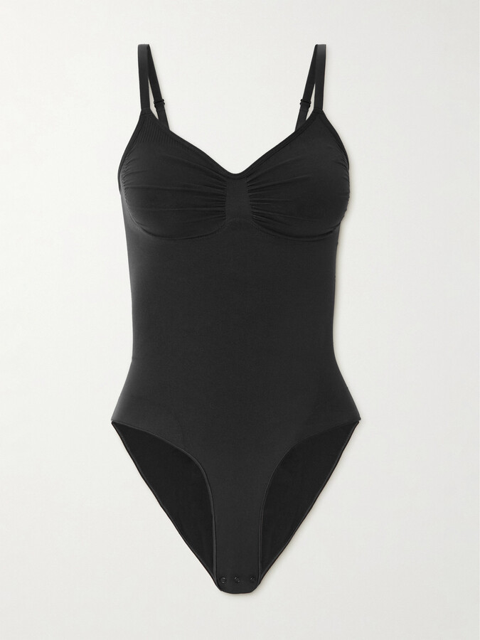 SKIMS Seamless Sculpt Brief Bodysuit - Onyx