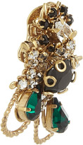 Thumbnail for your product : Swarovski Bijoux Heart Empire gold-plated crystal clip earrings