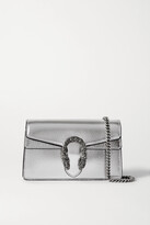 Thumbnail for your product : Gucci Dionysus Super Mini Metallic Leather Shoulder Bag
