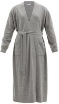 Thumbnail for your product : Johnstons of Elgin Ines Tie-front Cashmere Cardigan - Grey