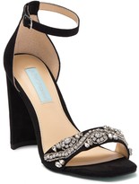 Thumbnail for your product : Betsey Johnson Dany Embellished Suede Block Heel Sandal