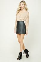 Thumbnail for your product : Forever 21 FOREVER 21+ Surplice Tie-Back Bodysuit