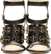 Thumbnail for your product : Chloé Black Leather Hardware & Crystal Heels