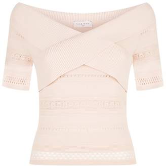 Sandro Crossover Cropped Sweater