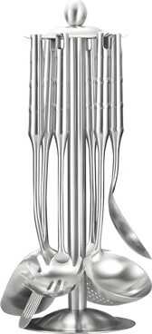 Xiangong Stainless Steel Kitchen Spatula Set With Slotted Spoon Scraper And Turner For Cooking Frying And Serving