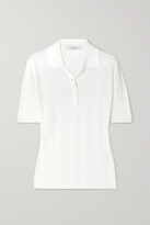 Thumbnail for your product : Max Mara Tartina Ribbed-knit Polo Shirt - White