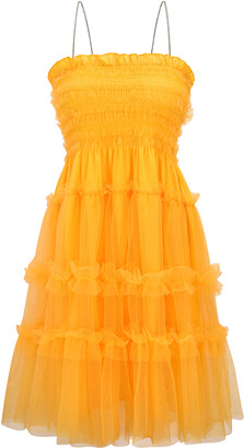 Amy Lynn Willow Orange Ruffle Dress