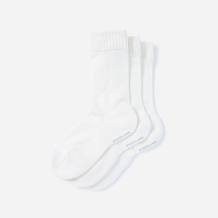 Everlane The Organic Cotton Ribbed Crew Sock 3Pack ShopStyle