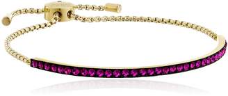 Michael Kors Red Parisian Jewels Pave Gold-Tone Bangle Bracelet