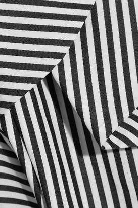 Preen by Thornton Bregazzi Sinead Ruffled Striped Cotton-poplin Blouse