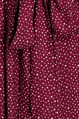 Marc Jacobs Lace-trimmed belted polka-dot jacquard dress