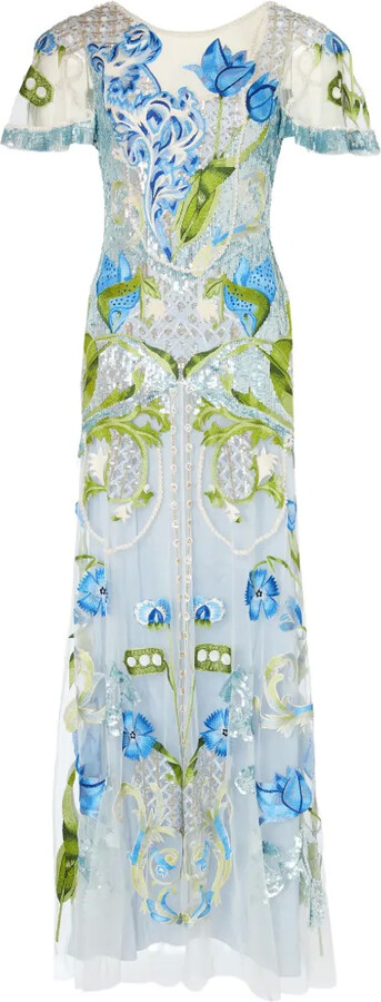 Temperley London Ostuni sequin floral gown