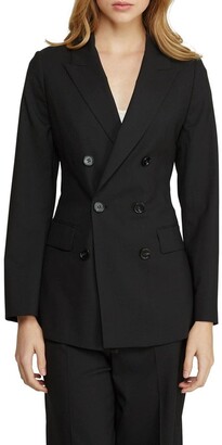 Oxford Billie Wool Stretch Suit Jacket Black