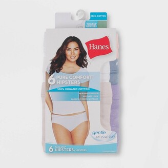 Hanes Women's 6pk Hi-cut Underwear Pp43wb - Blue/purple/white : Target